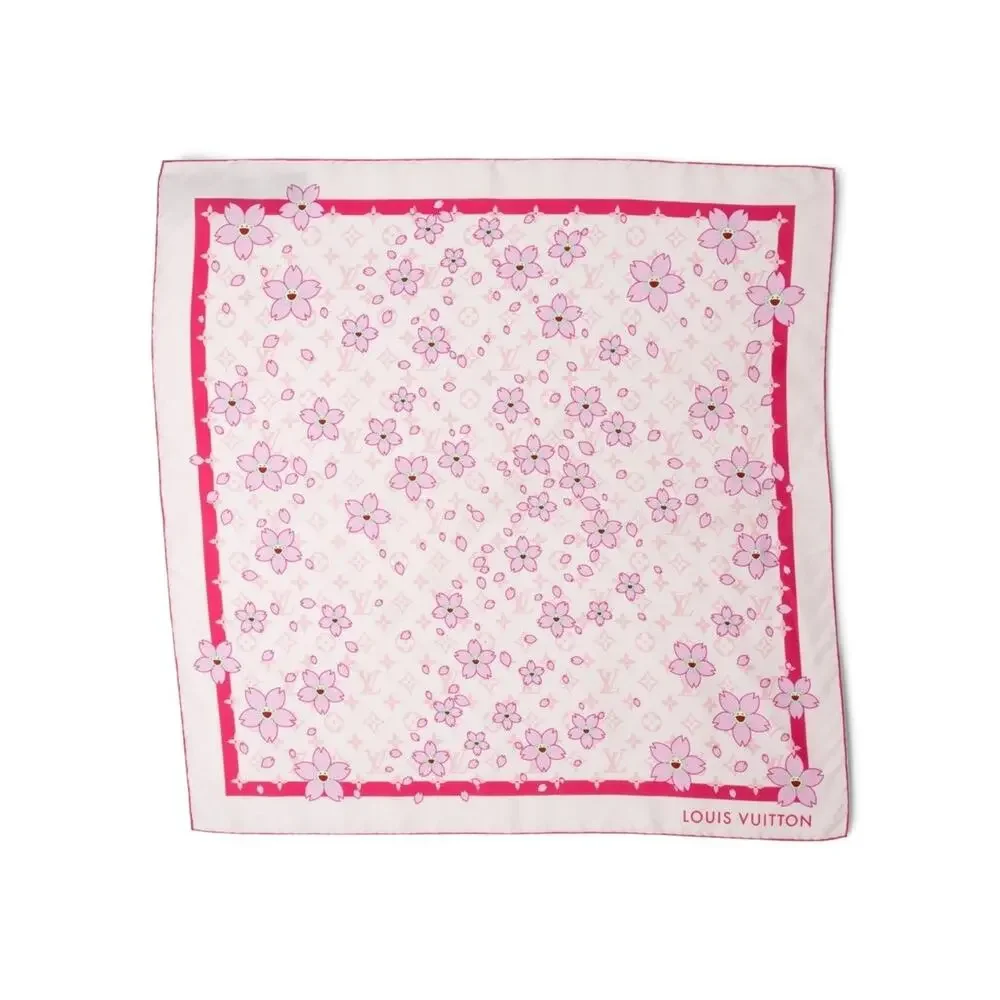 Louis Vuitton x Takashi Murakami Cherry Blossom Square 70 Silk Scarf